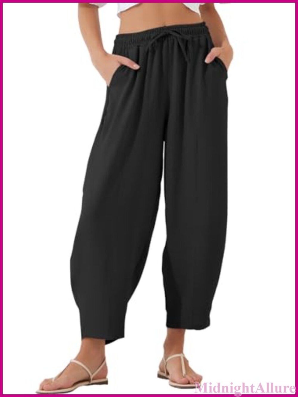EVALESS Women's High Waisted Wide Leg Palazzo Trousers Harem Pants